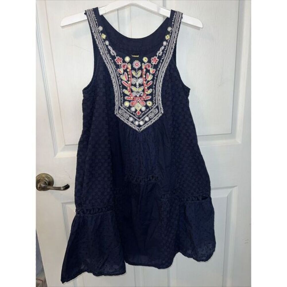 Maeve- Gorgeous Navy Blue Embroidered Anthropologie Dress W/Pockets Size‎ 6